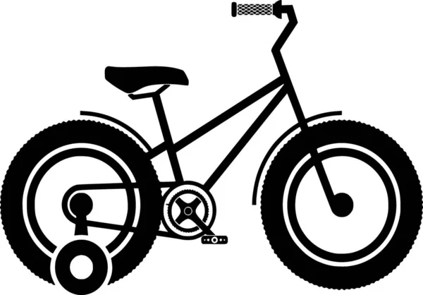 Silhouette Vectorielle Vélo Sur Fond Blanc — Image vectorielle