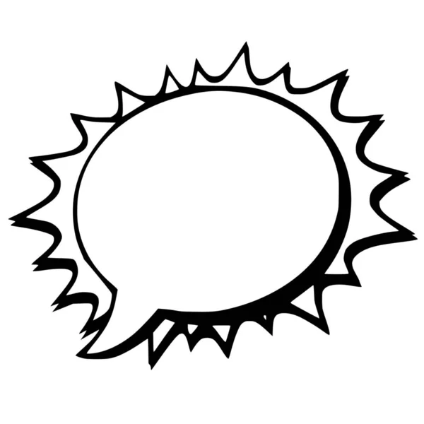 Silhouette Vectorielle Bulle Texte Sur Fond Blanc — Image vectorielle
