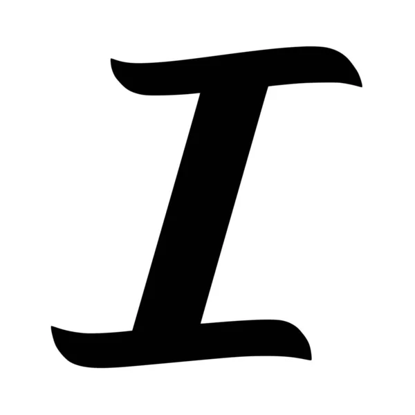 Silhouette Vectorielle Lettres Alphabétiques Sur Fond Blanc — Image vectorielle