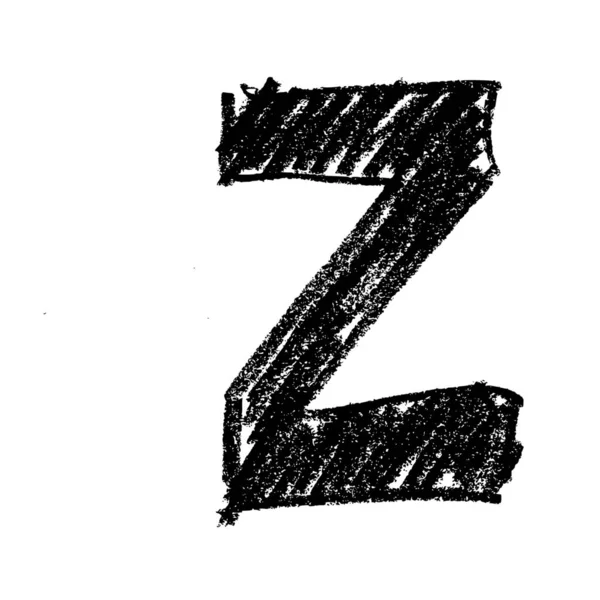 白い背景のアルファベット文字のベクトルシルエット — ストックベクタ