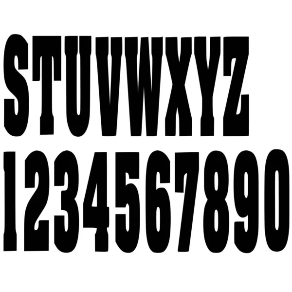 Vector Silhouette Alphabet Letters White Background — Stock Vector
