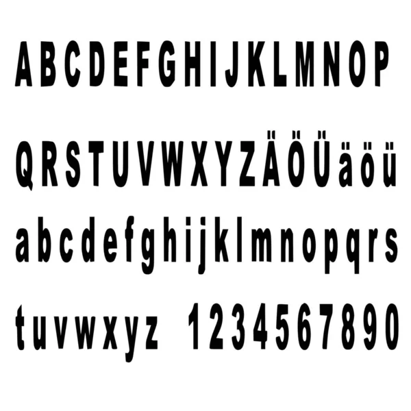 Vector Silhouet Van Alfabet Letters Witte Achtergrond — Stockvector