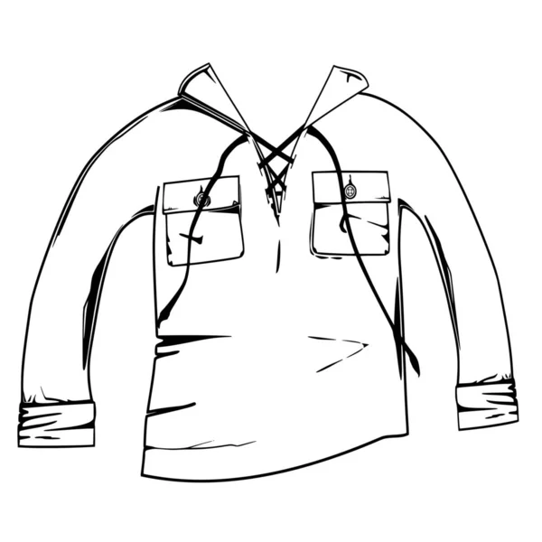 白色背景毛衣的矢量轮廓 — 图库矢量图片