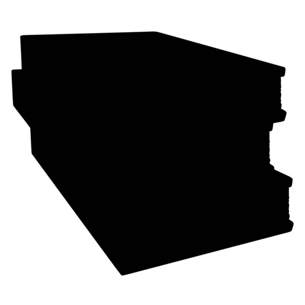 白を背景にしたブックスタックのベクトルシルエット — ストックベクタ