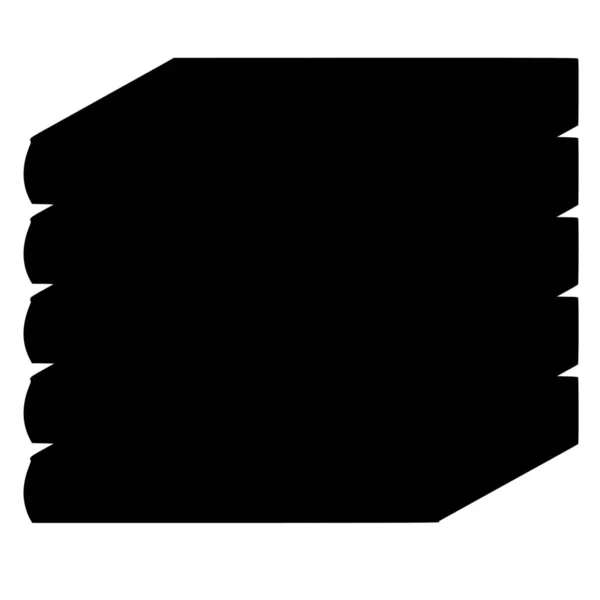 白を背景にしたブックスタックのベクトルシルエット — ストックベクタ