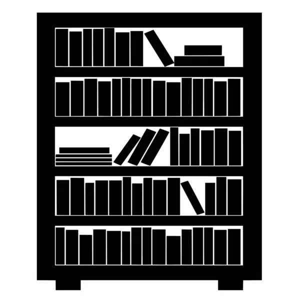 Vector Σιλουέτα Βιβλίων Στοίβα Λευκό Φόντο — Διανυσματικό Αρχείο