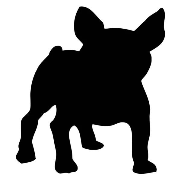 Beyaz Arka Plan Üzerinde Köpek Siluet Vektör — Stok Vektör