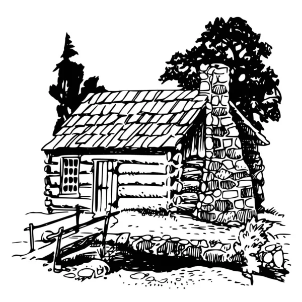 白い背景の上の家のベクトル シルエット — ストックベクタ