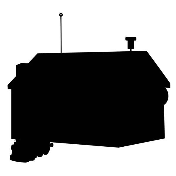 白い背景の上の家のベクトル シルエット — ストックベクタ