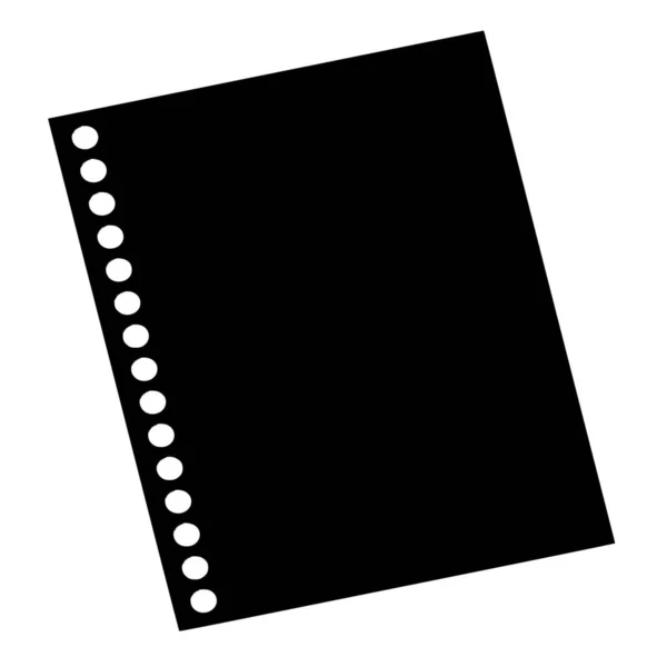Silhouette Vettoriale Della Nota Carta Sfondo Bianco — Vettoriale Stock