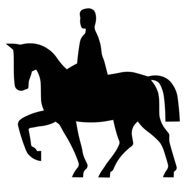 Vektor Silueta Koně Bílém Pozadí — Stockový vektor