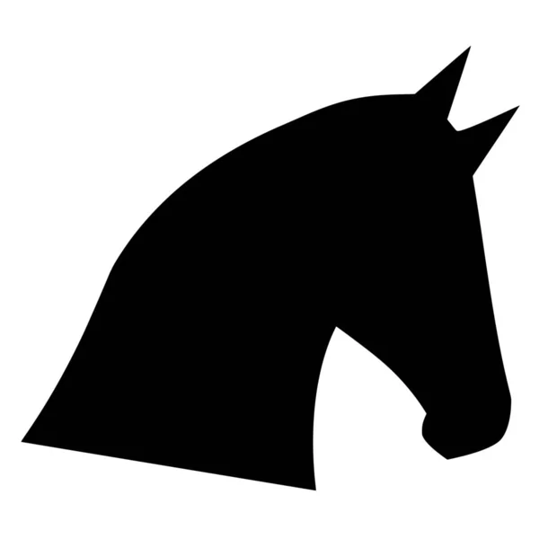 Vector Silhouet Van Paard Witte Achtergrond — Stockvector