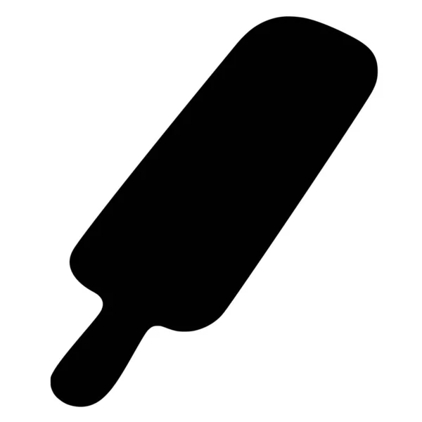白地にアイスクリームのベクトルシルエット — ストックベクタ