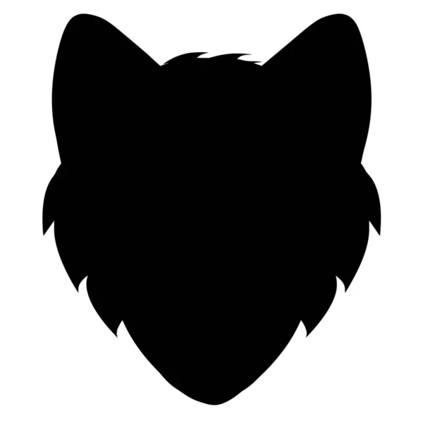 Silhouette Vectorielle Wolf Sur Fond Blanc — Image vectorielle