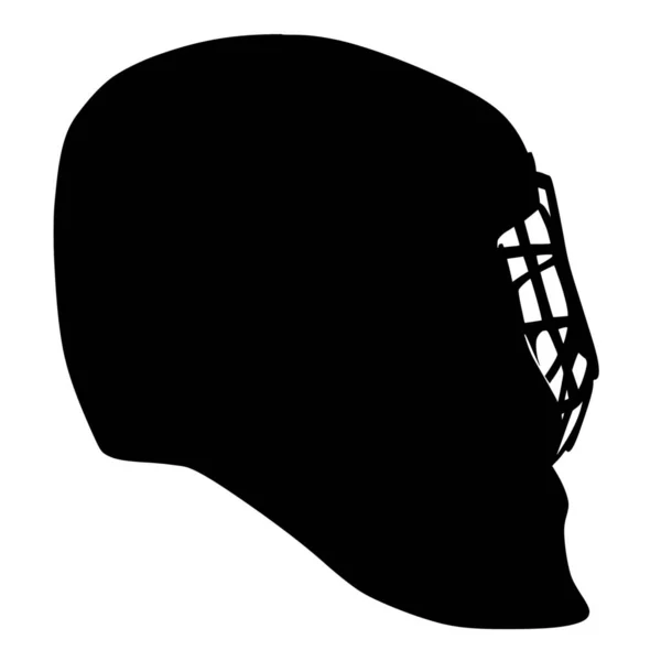 Vektor Silhouette Des Helms Auf Weißem Hintergrund — Stockvektor
