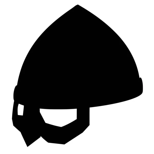 Vektor Silhouette Des Helms Auf Weißem Hintergrund — Stockvektor