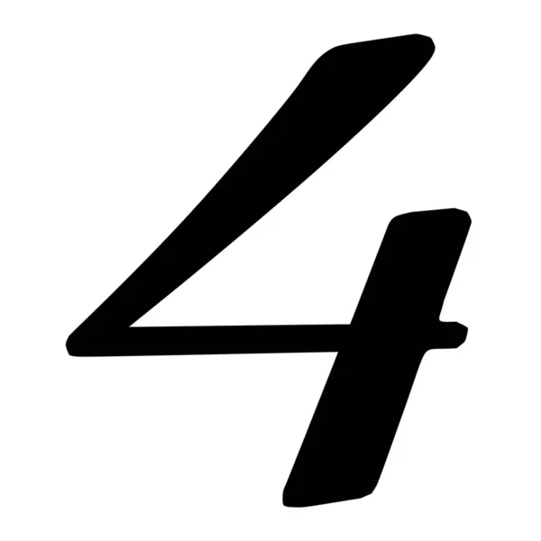 Vektor Silhuett Nummer Vit Bakgrund — Stock vektor