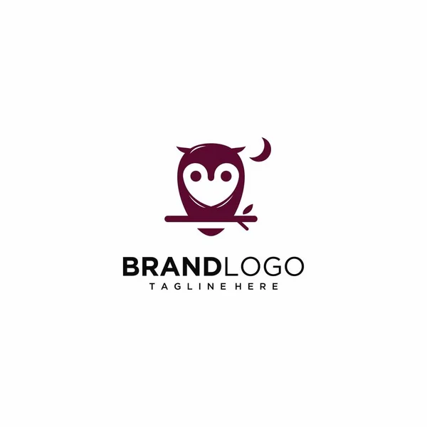 Coruja Pássaro Logotipo Ideias Design —  Vetores de Stock