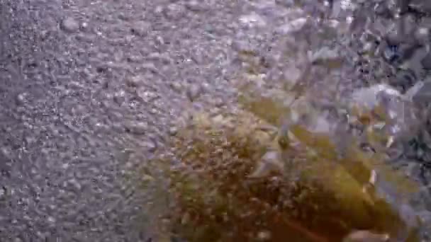 Медленное Видео Приготовления Феттучини Горячей Воде Кастрюле Процесс Приготовления Итальянской — стоковое видео