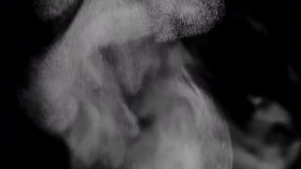 Abstraktní Pozadí Videa Stoupajícího Kouře Černém Pozadí Vysoce Kvalitní Záběry — Stock video
