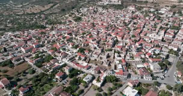Vista Aerea Lefkara Cipro Paesaggio Urbano Vista Panoramica Della Città — Video Stock