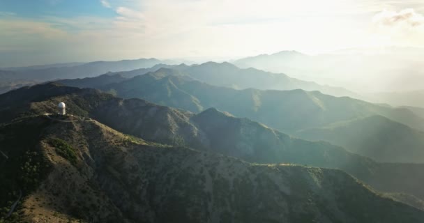 Heavenly Horizons Serenading Senses Breathtaking Aerial Views Majestic Mountain Landscapes — Stock video