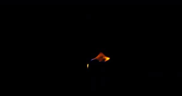 Coregrafia Captivantă Focului Filmarea Lentă Flăcărilor Într Expunere Artistică Frumuseții — Videoclip de stoc