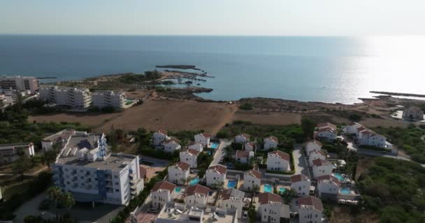 Awe Inspiring Aerospiring Shots Cypruss Protaras Its Inspiring Beachscapes Высококачественные — стоковое видео