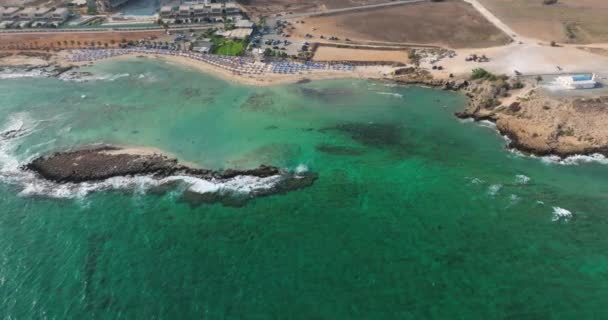 Vue Aérienne Ayia Napa Nisaki Beach Chypre Une Belle Plage — Video