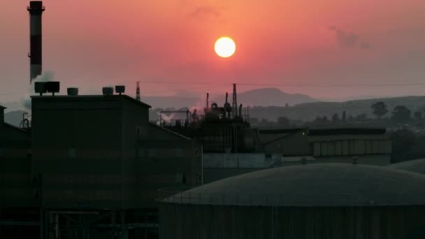 Luftaufnahme Dhekelia Kraftwerk Zypern Verschmutzung Der Atmosphäre Durch Gase Aus — Stockvideo