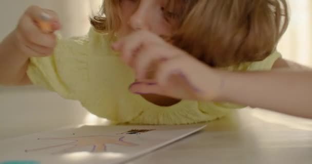 Colors Innocence Preschoolers Journey Self Discovery Vibrant Pencil Strokes Dalam — Stok Video