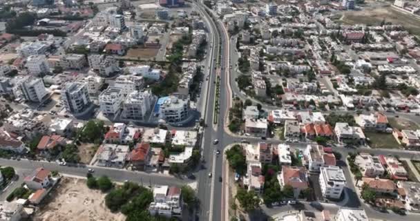 Widok Lotu Ptaka Krajobraz Miasta Larnaka Cyprze Piękna Architektura Miasta — Wideo stockowe
