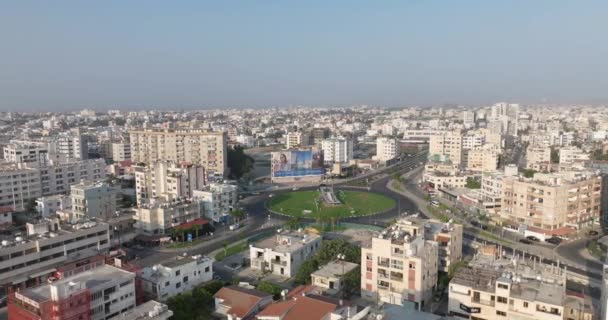 Larnaca Urban Splendor Aerial View Coastal City Architecture Cyprus High — Stock Video