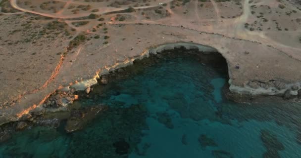Aerial Odyssey Cavo Greco Ulusal Parkı Ayia Napas Coastal Marvels — Stok video