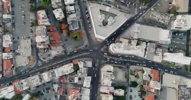 从空中俯瞰塞浦路斯利马索尔的城市景观 城市商业区的建筑 交通繁忙 噪音大 高质量的4K镜头 — 图库视频影像