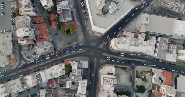 Kıbrıs Rum Kesimi Skyline Vista Limassols Şehir Mimarisi Sokak Hayatı — Stok video