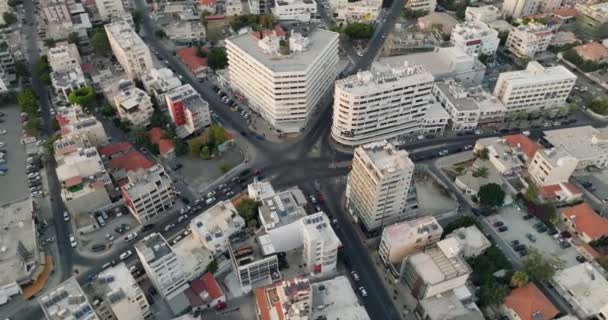 Limassol Aerial View City Streets Architectural Marvels Cyprus Imagens Alta — Vídeo de Stock