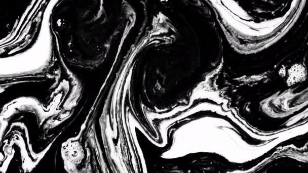 Vídeo Fondo Abstracto Alfa Mate Color Negro Cubre Blanco Movimiento — Vídeo de stock