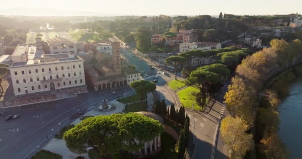 Ages Aerial Views Romes Iconic Cityscape Historical Splendor Unveiled Inglês — Vídeo de Stock