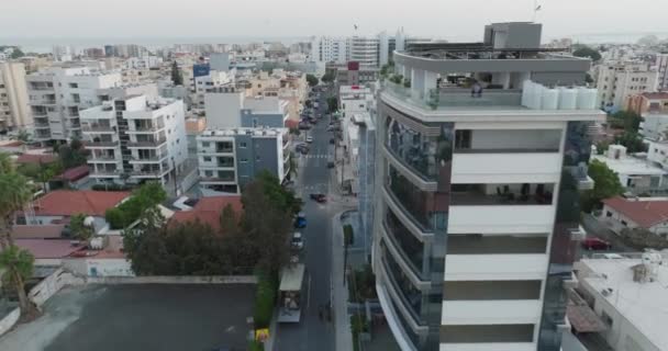 Veduta Aerea Del Paesaggio Urbano Limassol Cipro Vita Cittadina Con — Video Stock