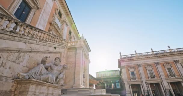 Capitoline Wonders Het Verkennen Van Romes Urban Landschap Historische Schatten — Stockvideo