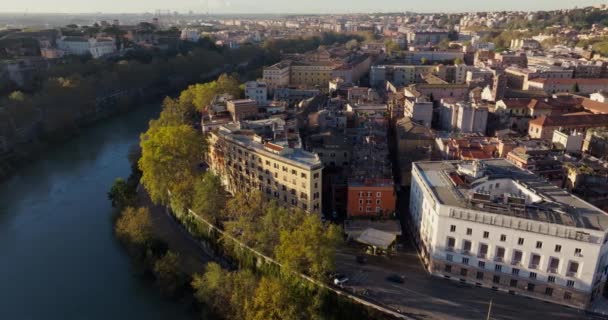 Romes Timeless Majesty Aerial Views Historic City Center Cultural Treasures — Vídeos de Stock