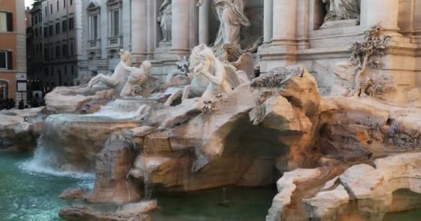 Romes Cityscape Elegance Visual Tour Trevi Fountain Ancient Marvels Urban — Stockvideo