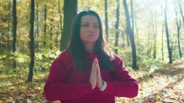 Embracing Falls Embrace: A Symphony of Well-Being, Fitness, and Meditation in Natures Sanctuary. High quality 4k footage