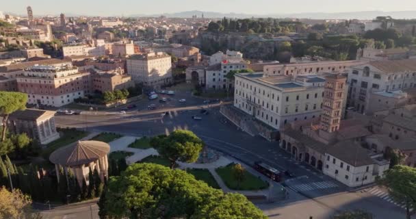 Enchanting Aerial Odyssey Discovering Romes Timeless Beauty Landmarks High Quality — Vídeos de Stock