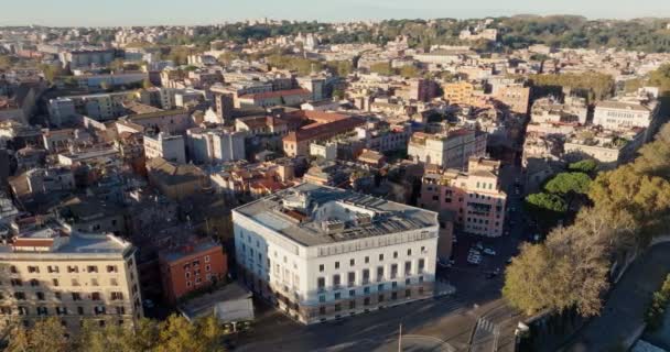 Aerial View Cityscape Rome Italy Urban Landscape Historical Architecture Center — Stock Video