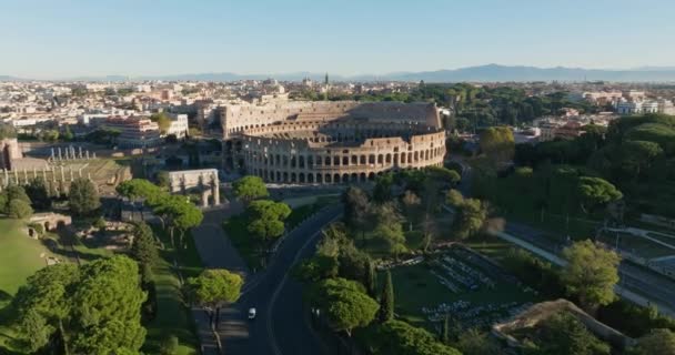 Romes Colosseum Dévoilé Odyssée Aérienne Des Merveilles Tourisme Antique Moderne — Video