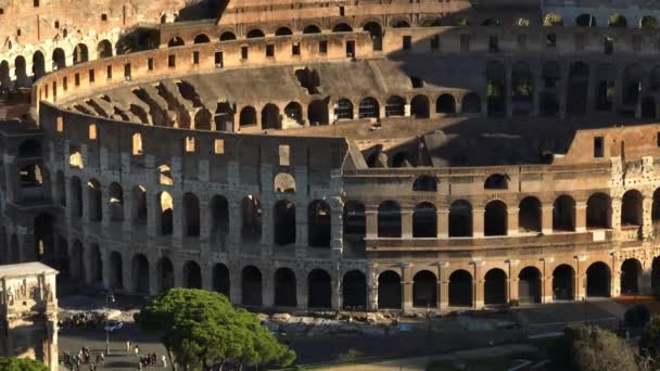 Arena Aerial Perspectives Romes Colosseum Urban Majesty European Heritage Images — Video