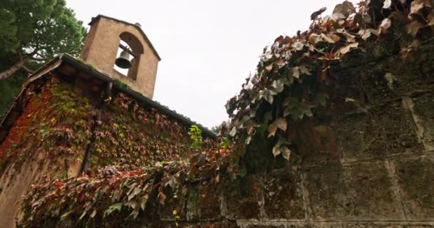 Стародавній Собор Дзвіниця Італії Історична Кам Яна Архітектура Прекрасному Ландшафті — стокове відео
