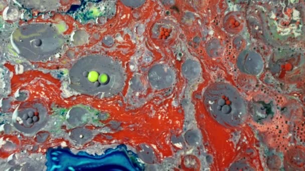 カラフルな細胞とバクテリアの抽象的な顕微鏡ビデオ 研究と医学 高品質の4K映像 — ストック動画